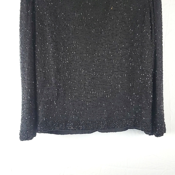Vintage‎ Laurence Kazar Black Silk Beaded Jacket - Picture 8 of 8